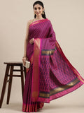 Pandadi Saree Women's Cotton Silk Saree With Blouse Piece