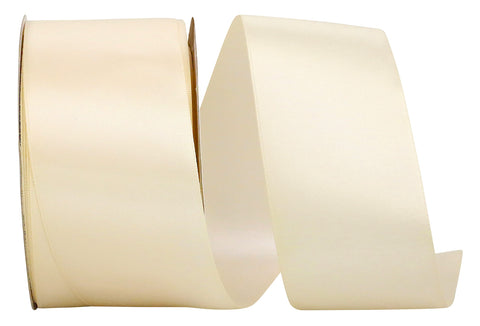Reliant Ribbon 4950-725-40K Double Face Satin Ribbon, 2-1/2 Inch X 50 Yards, Cream