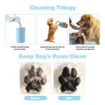 Dog Paw Washer, Dog Foot Cleaner, 2 In 1 Pet Foot Washing Cup, Brush Feet Cleaner for Large Dog Blue