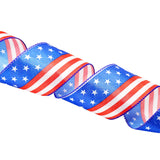 Morex Ribbon Stars and Stripes Wired Satin Ribbon Spool, 2-1/2-Inch by 3-Yard, Red/White/Blue Wired Stars and Stripes 2.5" X 3 YD