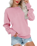 Bingerlily Womens Casual Long Sleeve Sweatshirt Crew Neck Cute Pullover Relaxed Fit Tops Green Small
