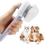 Cat Brush for Shedding, MOMSIV Cat Grooming Comb Dog Massage Brush Pet Shedding Brush Hair Remove Tools for Removing Mats, Tangles and Loose Fur, Gray