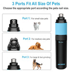 JBonest Dog Nail Grinder Upgraded- Professional LED Lighting Stepless Speed Rechargeable Pet Nail Trimmer with Clipper,Quite Low Noise,20h Long Working Time for Large Medium Small Dogs Cats Pets Black