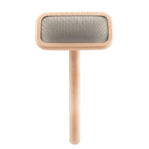 Chris Christensen Mark II Slicker Brush, Groom Like a Professinal, Stainless Steel Pins, Lightweight Beech Wood Body, Ground and Polished Tips, Small