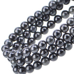 100Pcs Natural Crystal Beads Stone Gemstone Round Loose Energy Healing Beads with Free Crystal Stretch Cord for Jewelry Making (Black Obsidian, 8MM) Black Obsidian