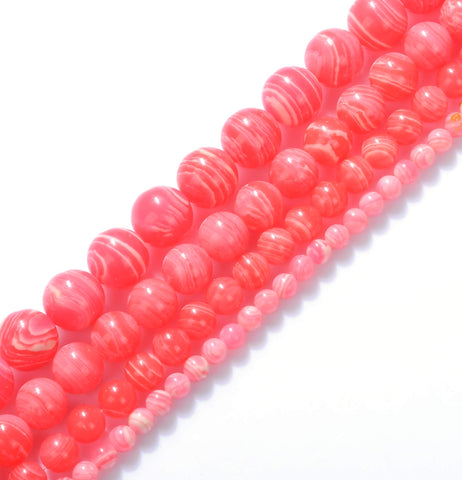 Natural Stone Beads 4mm Watermelon Gemstone Round Loose Beads Crystal Energy Stone Healing Power for Jewelry Making DIY,1 Strand 15" Watermelon Stone