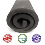 AKTRADING CO. CertiPUR-US Certified Charcoal Rubber Foam Sheet Cushion (Seat Replacement, Upholstery Sheet, Foam Padding, Acoustic Foam Sheet) - 1"H X 24"W X 72"L 1Inch H X 24Inch W X 72Inch L