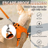 Dog Harness Step in Dog Vest Harness , Reflective Adjustable Puppy No Pull Harness Breathable Soft for Small and Medium Dogs,Cats Orange