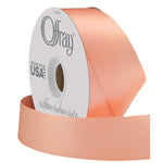 Berwick Offray Double Face Satin Ribbon, 50 Yards, Petal Peach Solid