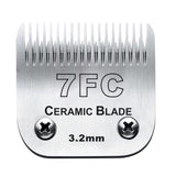 7FC Blade Dog Grooming Clipper Blade Compatible with Andis Pet Clipper /Oster A5/Wahl KM Series Dog Clipper ,Ceramic Blade & Stainless Steel Blade 1pc 7fc:1/8''(3.2mm)