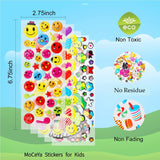 Stickers for Kids Sticker Sheets - MoCeYa 1200 Pcs Puffy Stickers for Toddlers Small Stickers in Bulk Stickers for Teachers Elementary Reward Stickers Packs Party Favors, Assorted Scrapbook Stickers