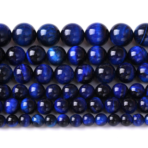 8mm 45PCS Natural Stone Lapis Blue Tiger Eye Beads 5A Quality Spacer Loose Beads for Jewelry Making DIY Bracelet Accessories Energy Crystal Healing Power Strand 15 inches Lapis Blue Tiger Eye Stone 8mm