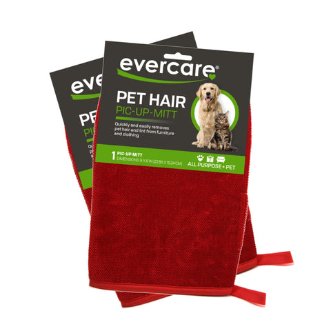 Evercare Pet Hair Remover Glove Pic-Up Mitt - 2 Pack