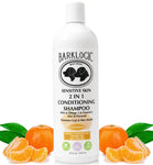 BarkLogic Plant Based 2 in 1 Dog Shampoo and Conditioner, Tangerine, 16 fl oz - No Parabens, No Phthalates, No Sulfates, No DEA & PEG, Hypoallergenic