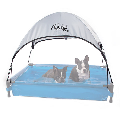 K&H PET PRODUCTS Pet Pool Canopy (Pet Pool Sold Separately) Gray Large 30 X 42 Inches
