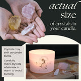 Healing Crystal Candle - 12oz Soy Candle with Crystals Inside. Manifestation Aromatherapy Candle, Spiritual Gifts for Women. Crystals and Healing Stones, Self Love Three Wick Zodiac Astrology Candles