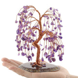 JOVIVI Natural 7 Chakra Healing Crystals Quartz Tree Tumbled Gemstone Stones Money Tree, Geode Agate Slices Base Feng Shui Ornaments Home Decoration for Wealth and Luck 5.5"-6.3" 7 Chakras