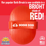 Bodhi Dog Shampoo Brush | Pet Shower & Bath Supplies for Cats & Dogs | Dog Bath Brush for Dog Grooming | Long & Short Hair Dog Scrubber for Bath | Professional Quality Dog Wash Brush One Pack Red