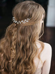 JAKAWIN Bride Pearl Wedding Hair Vine Rhinestone Hair Piece Crystal Bridal Hair Accessories for Women and Girls HV192 (1 Silver) 1 Silver