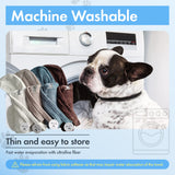 UJCLIFE Super Absorbent Quick Drying Machine Washable Microfiber Pet Bath Robe (Small, Light Gray) Small