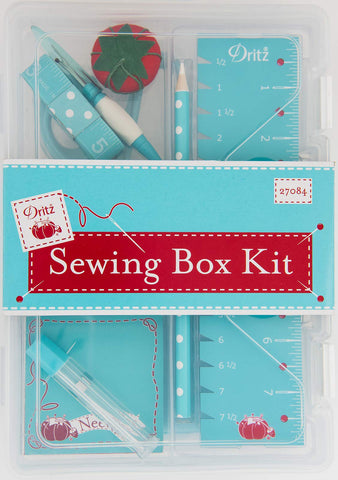 Dritz Sewing Box Kit,Teal/White