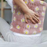 GOQOTOMO Flower Heating Pad for Back Pain Relief- 12" x 24"12 Heat Levels, 8 Timers Stay on, Machine Washable -F1224 Pink