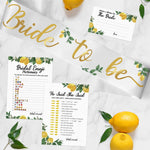 Lemon Bridal Shower Game with Bride to Be Sash-Set of 6 Activities Lemonade Bridal Shower Bachelorette Before Wedding Game for 50 Guests- 300 Cards Total, 50 Per Game