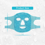 Cold Face Eye Mask Ice Pack Reduce Face Puff,Dark Circles,Gel Beads Hot Heat Cold Compress Pack,Face SPA for Woman Sleeping, Pressure, Headaches, Skin Care[Blue] Blue