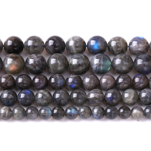 8mm 45pcs AAA Natural Labradorite Gemstone Beads for Jewelry Making Crystal Energy Stone Healing Power DIY Bracelet Necklace 15" Gray Labradorite 8mm