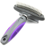 Dog & Cat Comb and Deshedding Tool By Hertzko - 2 in 1 Great Grooming Tool - Removes Loose Undercoat, Mats and Tangled Hair from your Pet's Fur
