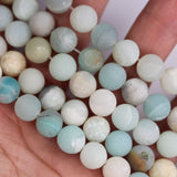 Matte Amazonite 6mm Natural Gemstone Beads for Jewelry Making Energy Healing Crystals Jewelry Chakra Crystal Jewerly Beading Supplies 15.5inch About 58-60Beads Matte Amazonite