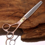 Fenice Peak Professional Thinning Scissors for Dog Cat 7/7.5'' Pet Grooming Scissors 440C Stainless Steel Thinning Shears for Dogs 50/56 Teeth Thinning Shear 7''