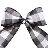 Morex Ribbon 7398.60/10-613 Cambridge 2.5" X 10 YD Wired Ribbon, Black and White, Buffalo Check Plaid Ribbon for Gift Wrapping, Christmas Decorations Indoor Home Decor, Craft Supplies & Materials White/Black