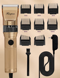Hansprou Dog Grooming Clippers, Professional Dog Clipper for Thick Coat 12V Plug-in Pet Trimmer High Power Pet Clippers Low Noise with Guard Combs Brush for Dogs Cats and Other Animal Gold-1