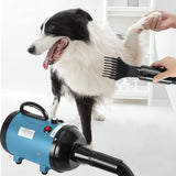 NESTROAD Dog Dryer High Velocity Dog Hair Dryer,4.3HP/3200W Dog Blower Grooming Force Dryer with Stepless Adjustable Speed,Professional Pet Hair Drying with 4 Different Nozzles for Dogs Pets,Blue Blue