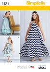 Simplicity 1121 Pull Over Maxi Dress Sewing Pattern for Girls, Sizes 7-14