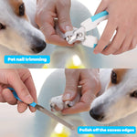 JAZZZNAP Dog Nail Clippers, Pet Nail Clippers and Trimmer with Quick Safety Guard to Avoid Over Cutting, Sharp Blade for Small Medium Large Dogs and Cats, White