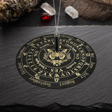 Golgner 9.8in Butterfly Wooden Pendulum Board Dowsing Divination with Crystal Dowsing Pendulum Necklace, Metaphysical Message Board, Wooden Carven Board, Witchcraft Wiccan Altar Supplies Kit
