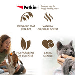 Petkin Mega PetWipes, 200 Wipes - Oatmeal Pet Wipes for Dogs and Cats, Use on Face, Paws, Ears, Body and Eye Area - Ideal for Home or Travel