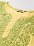 Ada Lucknowi Hand Embroidered Chikankari Straight Cotton Kurti Kurta for Women