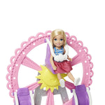 Barbie Club Chelsea Doll and Carnival Playset, 6-inch Blonde Wearing Fashion and Accessories, with Ferris Wheel, Bumper Cars, Puppy and More, Gift for 3 to 7 Year Olds