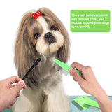 5 Pieces Dog Eye Combs Tear Stain Remover Combs Pet Grooming Comb for Small Dogs Gently Removing Eye Mucus and Crust (Green, Black) Green, Black