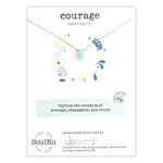 SoulKu Handcrafted Necklace, Empowerment Jewelry With Healing Crystal, Inspirational Jewelry For Women, Mom & Sister Gifts, 2" Extender With Lobster Clasp, 16" Nylon Cord (Courage, Amazonite)