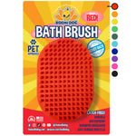 Bodhi Dog Shampoo Brush | Pet Shower & Bath Supplies for Cats & Dogs | Dog Bath Brush for Dog Grooming | Long & Short Hair Dog Scrubber for Bath | Professional Quality Dog Wash Brush One Pack Red