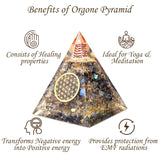 Orgone Pyramid | Labradorite Orgonite Pyramid for Confidence & Self-Empowerment | Healing Crystal Gemstone Pyramid | Orgone Pyramid Crystal - Handmade In India