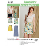 Simplicity US8133A Easy to Sew Women's Wrap Skirt Sewing Pattern Kit, Code 8133, Sizes 6-18