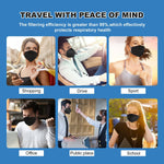 YOTU Black Face Masks 60 Pcs,5 Ply Cup Dust Mask,Filter Efficiency 95%,Suitable for Home Work Restaurants Outdoors A-black-60pcs