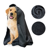 My Doggy Place - Super Absorbent Microfiber Towel - Dog Bathing Supplies - Microfiber Drying Towel - Washer Safe - Charcoal - 45 x 28 in - 2 Pack