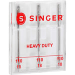 SINGER Sewing Machine Needles, 1-Pack, Size 18 3/Pkg Set of 3, Size 110/18