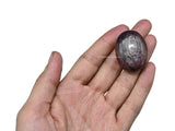 Small Ruby Palm Stone - Pocket Massage Worry Stone for Natural Body Chakra Balancing, Reiki Healing and Crystal Grid Ruby - Small